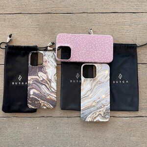 Set of 3 Burga phone cases for iPhone 13 Pro Max with velvet dust bags VGU